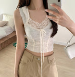 Lace Kitsch Ribbon Summer Blouse