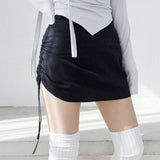 Le L String Shirring Skirt