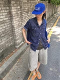 [MADE] Eka Summer Washing Snap Button Pocket Short-Sleeved Denim Shirt