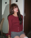 Deho brushed slim top cardigan