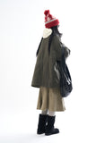 Moss garment washed skirt