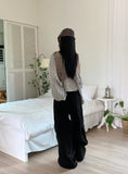 Viant two pin tuck slab cotton long wide pants