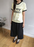 Essini Dot Patch Ringer Short Sleeve Tee