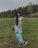 fresh multi pocket nylon cargo pants