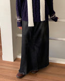 Chad Tassel Denim Long Skirt