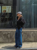 B-point balloon denim pants