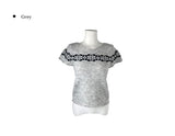 Ulba Snowflake Nordic Short Sleeve Knit
