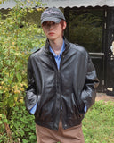 Raoul High-Neck Leather Jacket