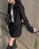 Dias Crop Collar Zip Up Jacket