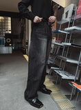 Slave pintuck wide denim pants