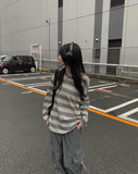 Zha Stripe Loose Fit T-shirt