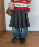 Ankbo Banding Pleated Midi Skirt