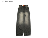 Rodeu Black Summer Denim Wide Pants