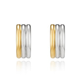 [SET] Noailles Silver (C) Triple Round Earrings + Necklace Set