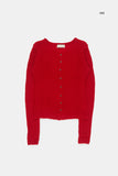 Need wool crop round-neck cardigan