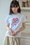Cherry Bestie Crop Short Sleeve Tee