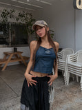 FIX Heart Denim Halter Sleeveless