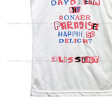 Cartoon Lettering See-through Ringer Short Sleeve