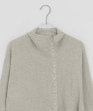 Kanpapo High Neck Wrap Knit Cardigan