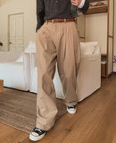 Merries Pintuck Banding Wide Pants