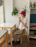 Coal Pintuck Cotton Banding Bermuda Pants