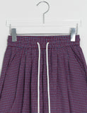 Gyudi Summer Check Banding Wide Pants