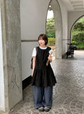 [BAONHAUS] Hilo Dot Color Matching Sleeveless One Piece