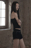 [mnem] Fringe Wash Bustier