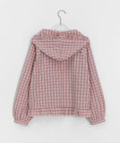 Tlander Check Frill Hood Long Sleeve Shirt