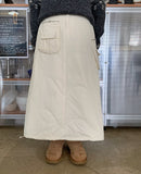 Rayden Banding Waist String Cargo Padding Long Skirt