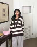 Bette Overfit Stripe Hood Knit