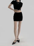 Libra Jersey Miniskirt