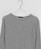 Nohidi Tencel Layered Loose Fit Long Sleeve Tee