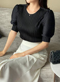 Ruben Puff Pleated T-Blouse