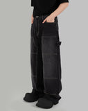 Double patch balloon jeans