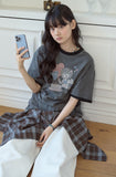 Sweet Kitty Pigment Ringer Tee