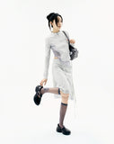 Layered Strap Flare Skirt