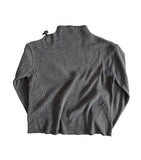 Toggle Boat Neck Loose Fit Long Sleeve Tee