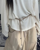 Kend Zipper Ribbed T-shirt