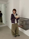Runro Stripe Two-Way Hood Zip-Up Knit Cardigan