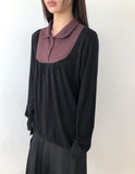 Bear Vintage Check Collar T-Shirt