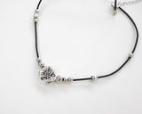 Mipa Vintage Flower Pendant Rope Necklace