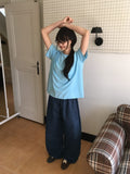 [BAONHAUS] Cretin Stud Cotton Wide Pants