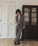 Suare two tuck wide slacks