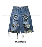 Chif Vintage Damage Bermuda Denim Pants