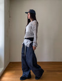 Happy Mix Net Slit Knit