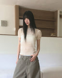Nodi Back Pocket Wide Cotton Pants
