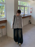 Chohind ribbon bokashi knit vest