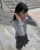 Ugi Color Layered Shirring T-shirt