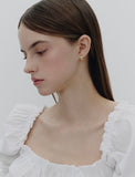 Subni Flow Silver One-Touch Earrings S